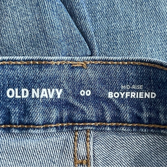 Old Navy Mid-rise Boyfriend Ankle Jeans Women’s Size 00 Released Step Hem - Picture 7 of 8